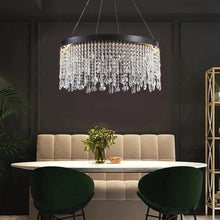 Circular Crystal Raindrop Chandelier - Dining Room | Sofary