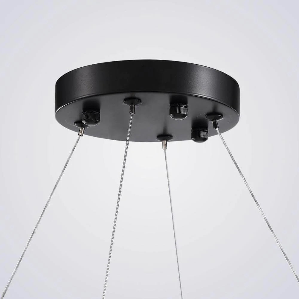 Circular Crystal Raindrop Chandelier - Canopy Detail | Sofary
