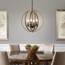 Dark Bronze Orb Chandelier - Dining Room - Rustic Design  | Sofary