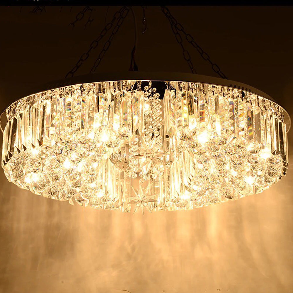 Elegant Moons and Stars Crystal  Chandelier - Ceiling Light