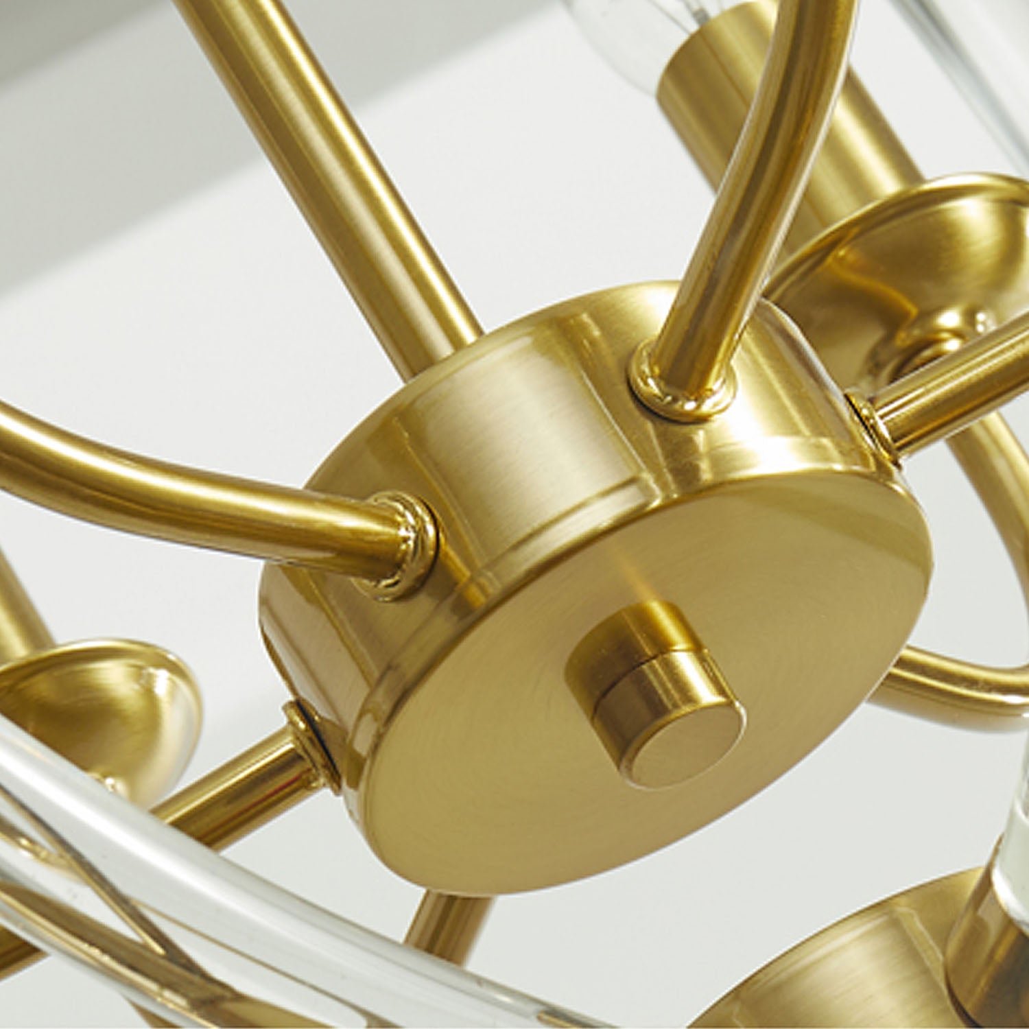 Glass Gold Orb Chandelier Sofary