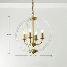 Glass Gold Orb Chandelier - White Background | Sofary
