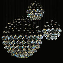 Luxury Solar System Spiral Raindrop Chandelier For Foyer and Entryway - Crystal Detail | Sofary