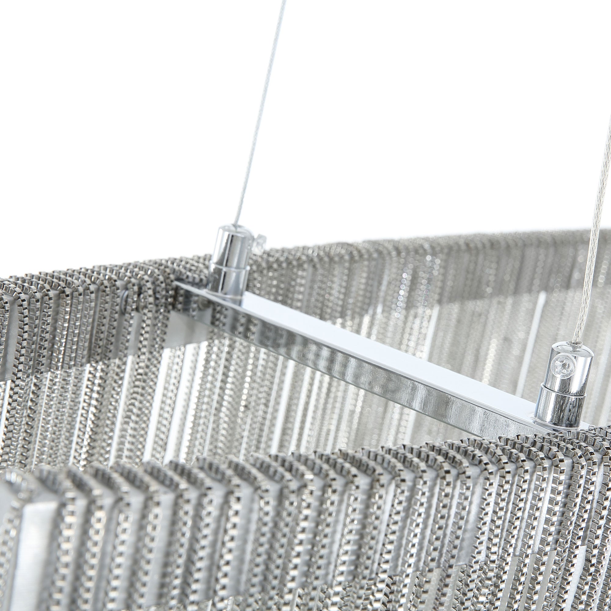 Modern Linear Aluminum Chandelier - Details