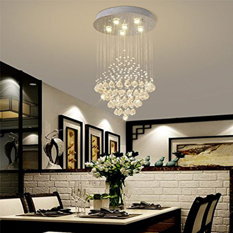 Elegant Raindrop Crystal Ball Chandelier Ceiling Light Sofary