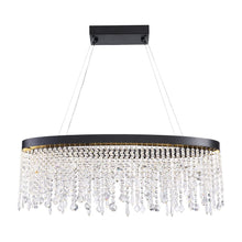 Oval Crystal Raindrop Chandelier - White Background | Sofary