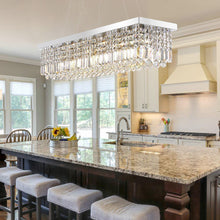 Rectangular Crystal Raindrop Chandelier