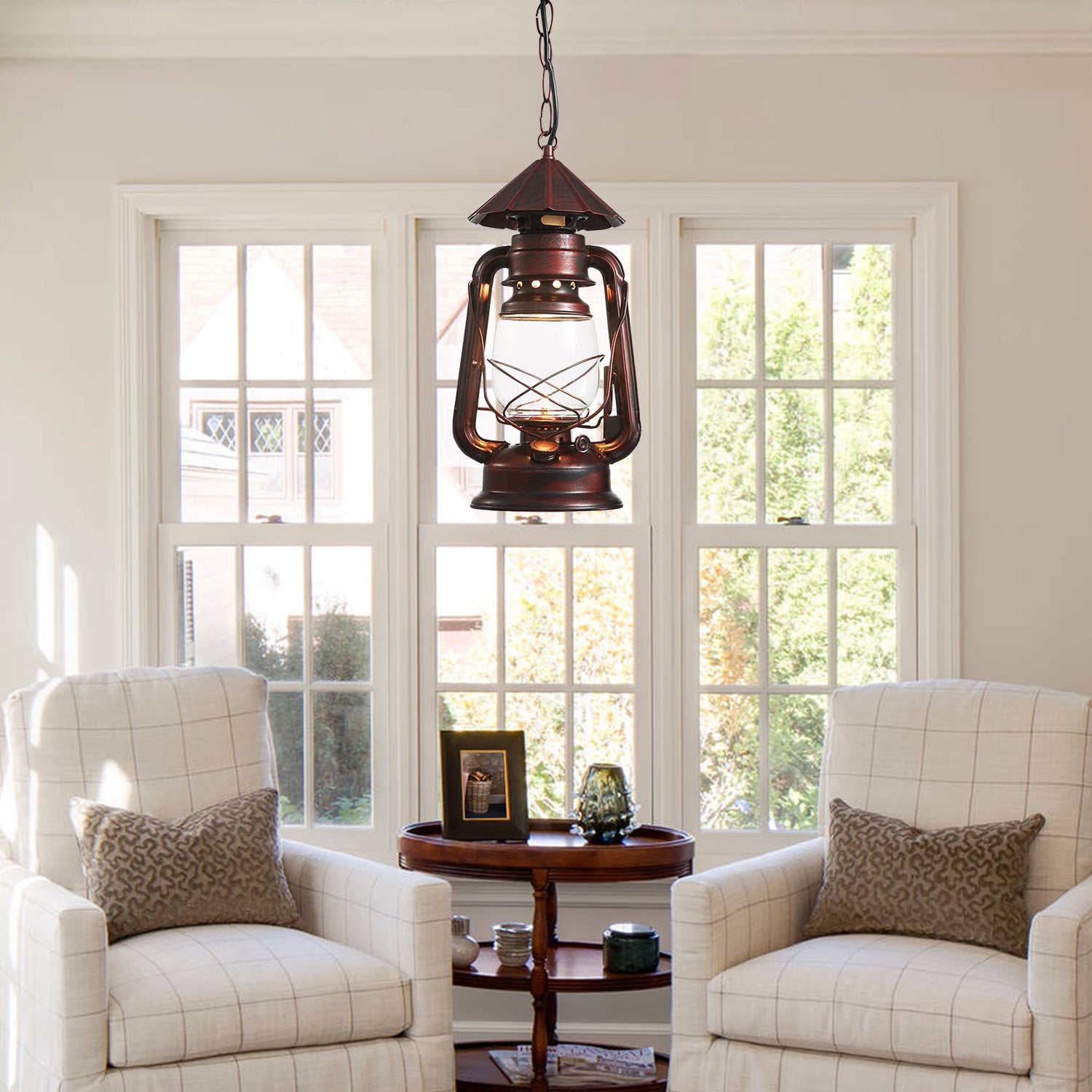 Rustic Lantern Pendant Lighting | Sofary CH109-A