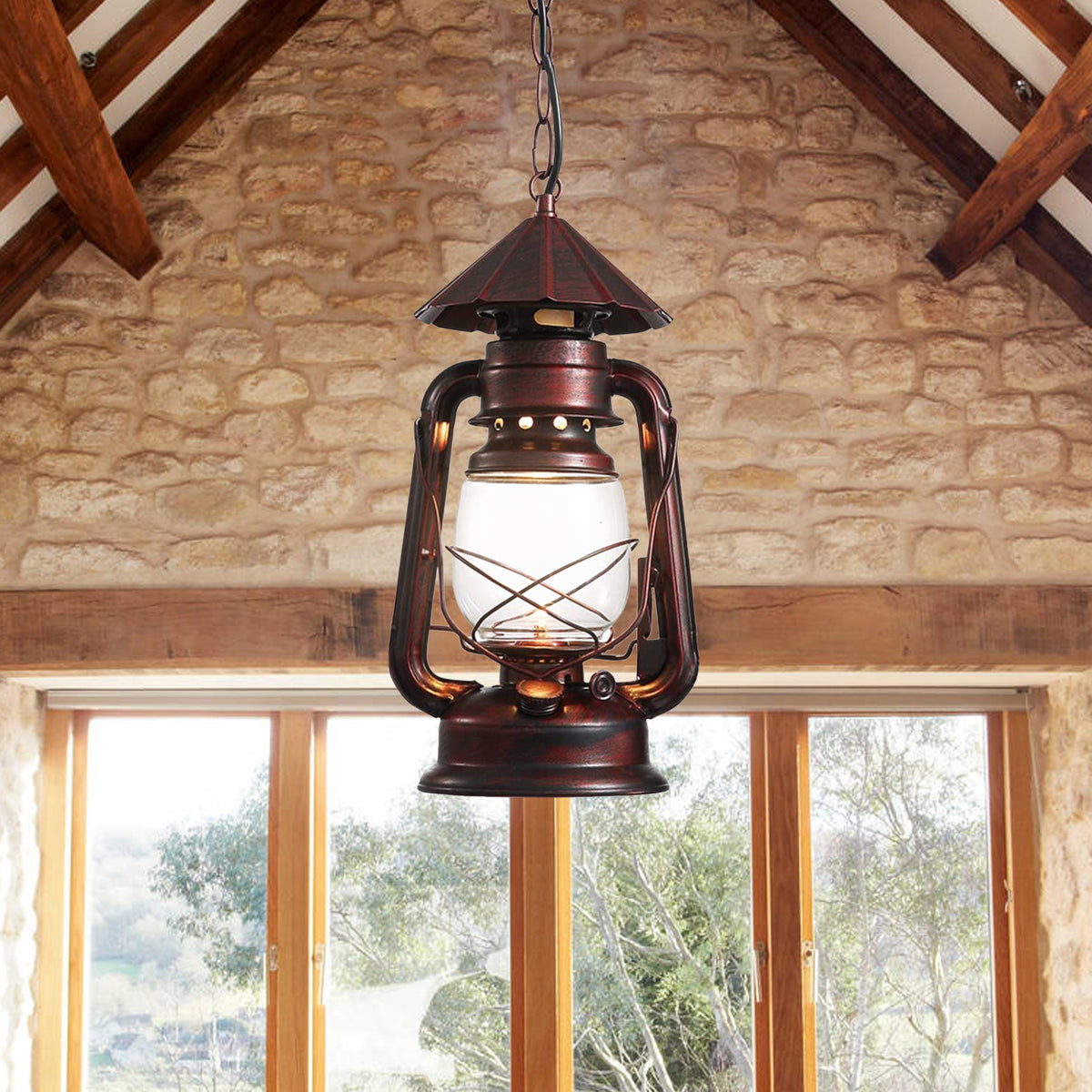 Rustic Lantern Pendant Lighting | Sofary