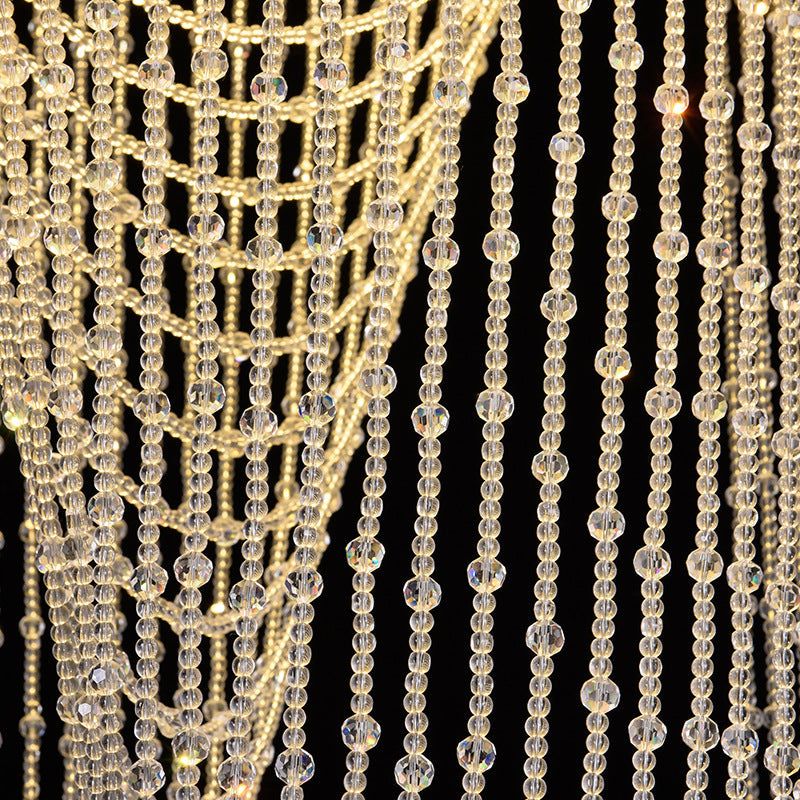 Splendid Waterfall Beaded Curtain Design Crystal Chandelier - details