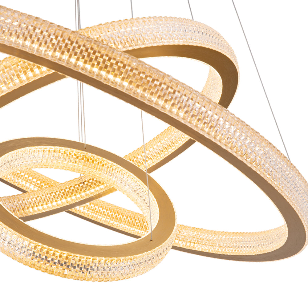 Three Rings Gold LED Chandelier -  Rings Detail | Sofary