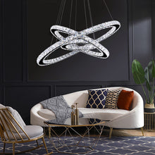 Nebula Design Three Ring Crystal Pendant Light - Living Room