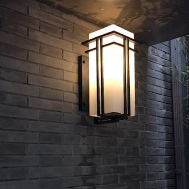 Wall Sconce With White Glass Shade
