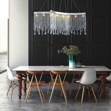 Tassels Linear Crystal Chandeliers Lights - Dining Room